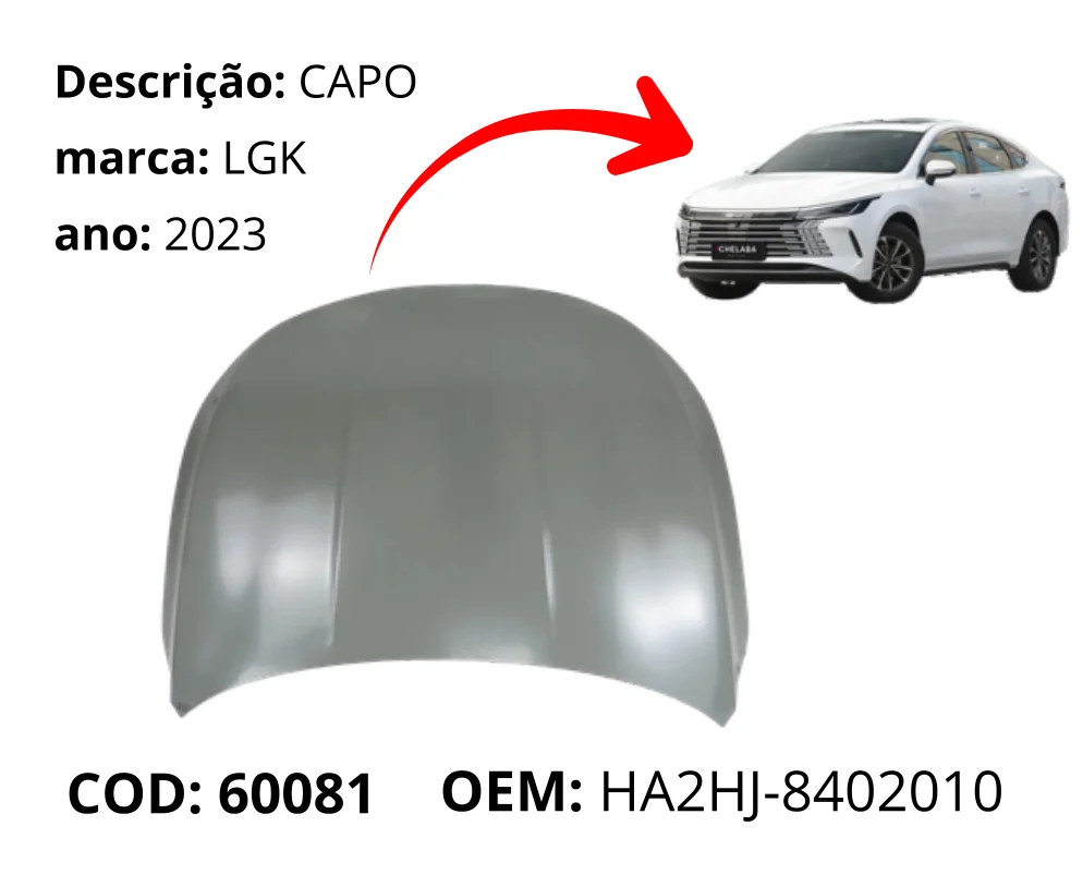 Capô original para BYD King, AutoVoltz