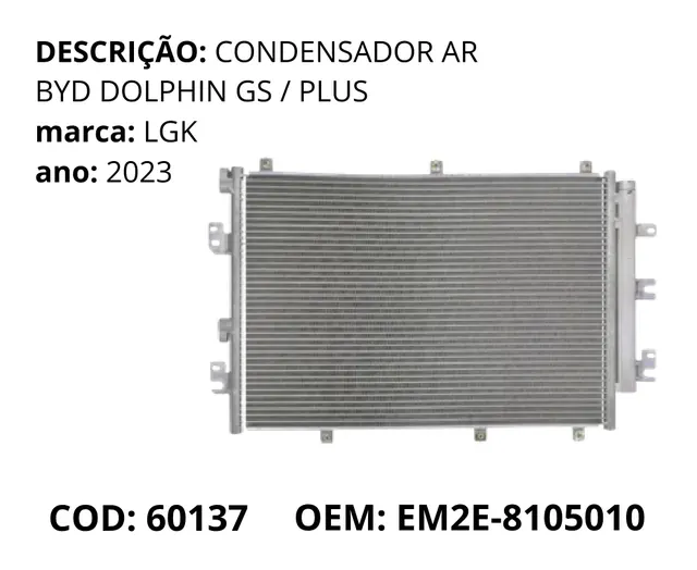 Condensador Ar original para BYD Dolphin GS/Plus, AutoVoltz