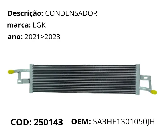 Condensador original para BYD King, AutoVoltz
