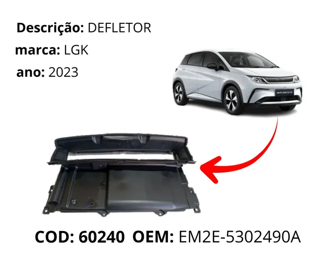 Defletor 28 original para BYD Dolphin GS/Plus, AutoVoltz